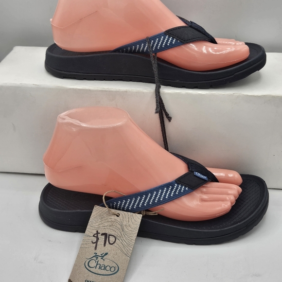 NWT Chaco lowdown flipflop blue size 7 - Picture 1 of 15